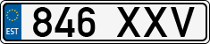 License plate of Estonia, Regular car plates
