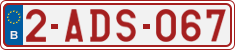 License plate of Belgium, Regular plates (2010)