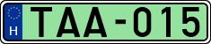 license plates of Hungary, Electric vehicles (1990)