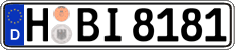 German license plate, Regular plates