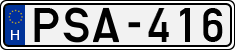 license plates of Hungary, Cars (1990)