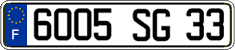 French license plate, FNI
