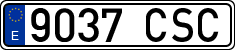 License plates of Spain, Ordinary (2000)