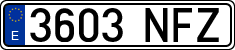 License plates of Spain, Ordinary (2000)