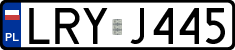 License plates of Poland, Regular car plates