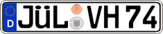 German license plate, Regular plates