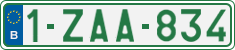 License plate of Belgium, Regular plates (2010)