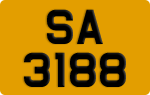 License plate of Hong Kong, AB 1234