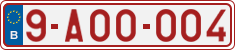 License plate of Belgium, Vanity Plates (2010)