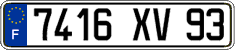 French license plate, FNI
