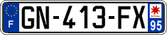 French license plate, SIV (ordinary)