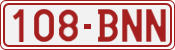 License plate of Belgium, 1951 year system