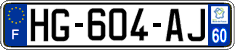 French license plate, SIV (ordinary)