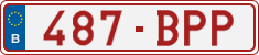 License plate of Belgium, 1951 year system