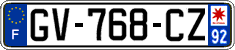 French license plate, SIV (ordinary)