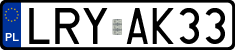 License plates of Poland, Regular car plates