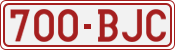 License plate of Belgium, 1951 year system