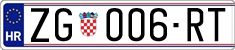 License plate of Croatia, Regular plates