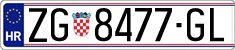 License plate of Croatia, Regular plates
