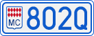 License plate of Monaco, Cars