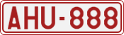License plate of Belgium, 1951 year system