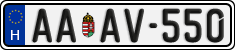 license plates of Hungary, Regular plates (2022)