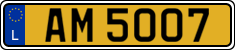License plate of Luxembourg, 2003 year system