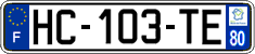 French license plate, SIV (ordinary)