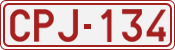 License plate of Belgium, 1951 year system