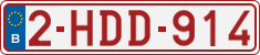 License plate of Belgium, Regular plates (2010)