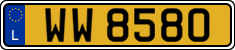 License plate of Luxembourg, 2003 year system