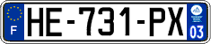 French license plate, SIV (ordinary)