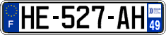 French license plate, SIV (ordinary)