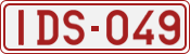 License plate of Belgium, 1951 year system