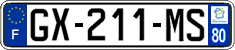 French license plate, SIV (ordinary)