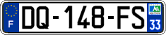 French license plate, SIV (ordinary)