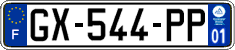 French license plate, SIV (ordinary)