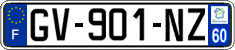 French license plate, SIV (ordinary)