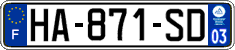 French license plate, SIV (ordinary)