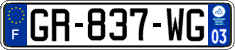 French license plate, SIV (ordinary)