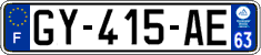 French license plate, SIV (ordinary)
