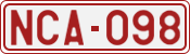 License plate of Belgium, 1951 year system
