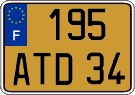 French license plate, FNI