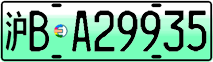 License plate of China, Electric vehicles