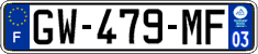 French license plate, SIV (ordinary)