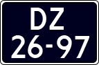 License plate of the Netherlands, Imported oldtimers (cars)