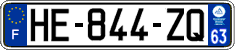 French license plate, SIV (ordinary)