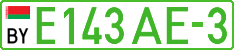 License plate Belarus, Electric vehicles (cars)