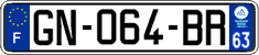 French license plate, SIV (ordinary)