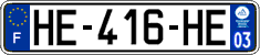 French license plate, SIV (ordinary)